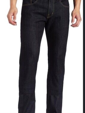 AG Adriano Goldschmied “The Matchbox” Slim Straight Jeans 33x34 Dark Wash